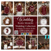 Rustic Mexican Wedding Table Number Card Kaart