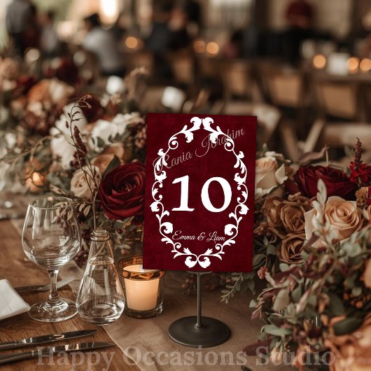 Rustic Mexican Wedding Table Number Card Kaart