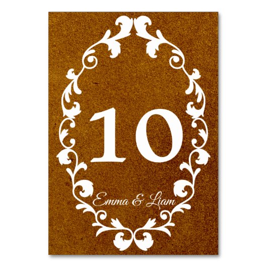 Rustic Mexican Wedding Table Number Card Kaart (Achterkant)