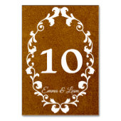 Rustic Mexican Wedding Table Number Card Kaart (Voorkant)