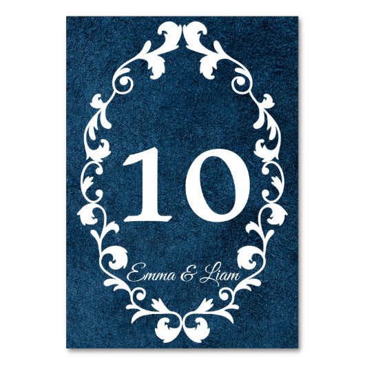 Rustic Mexican Wedding Table Number Card Kaart (Voorkant)