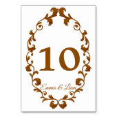 Rustic Mexican Wedding Table Number Card Kaart (Voorkant)