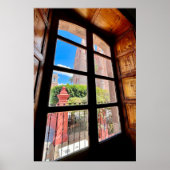 Rustic Mexico - Oude stadskerk uit Balcony Poster (Voorkant)