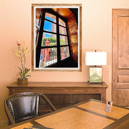 Rustic Mexico - Oude stadskerk uit Balcony Poster