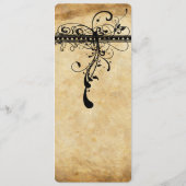 Rustic middeleeuwse renaissance Wedding Menu (Achterkant)