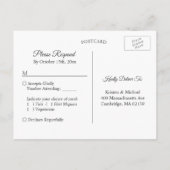 Rustic Midnight Blue Mason Jar Lights Wedding RSVP Uitnodiging Briefkaart (Achterkant)