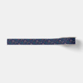 Rustic Midnight Blue Spring Flowers Garden Grosgrain Lint (Voorkant)