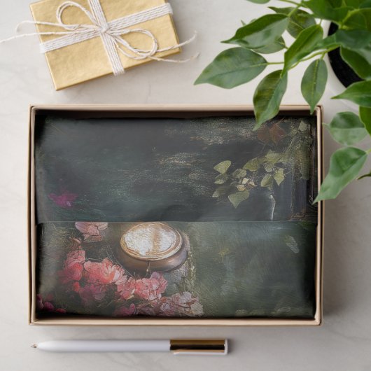 Rustic Midnight Floral Truck Decoupage Tissuepapier (Geschenk)