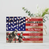 Rustic Militair Afscheidsfeest | Soldaat Kaart (Staand voorkant)