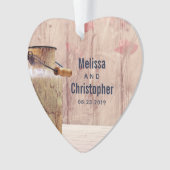 Rustic Milk Can country Wedding Ornament (voorkant)