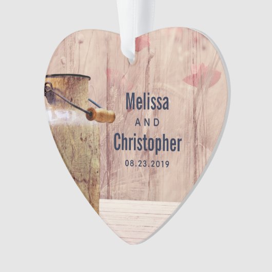 Rustic Milk Can country Wedding Ornament (voorkant)