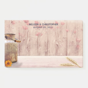 Rustic Milk Can country Wedding Post-it® Notes