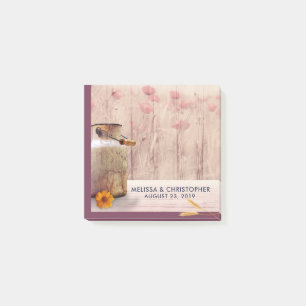 Rustic Milk Can country Wedding Post-it® Notes
