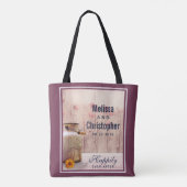 Rustic Milk Can country Wedding Tote Bag (Achterkant)