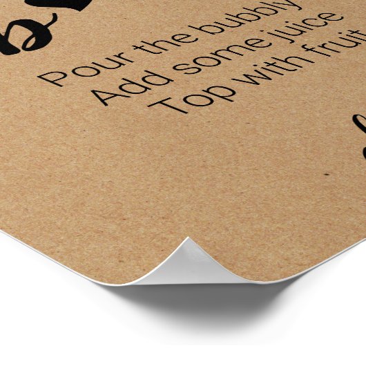 Rustic Mimosa Bar Wedding Poster (Hoek)