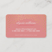 RUSTIC MINI CONFETTI schattig goud folie stijlvol Visitekaartje (Achterkant)
