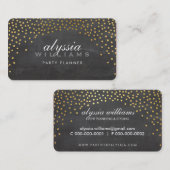 RUSTIC MINI CONFETTI schattig gouden folie krijtbo Visitekaartje (Voorkant / Achterkant)