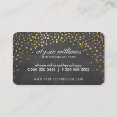 RUSTIC MINI CONFETTI schattig gouden folie krijtbo Visitekaartje (Achterkant)