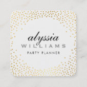 RUSTIC MINI CONFETTI schattig luxe halo gouden fol Vierkante Visitekaartje (Voorkant)
