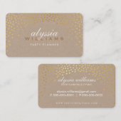 RUSTIC MINI CONFETTI schattig trendy gouden folie  Visitekaartje (Voorkant / Achterkant)