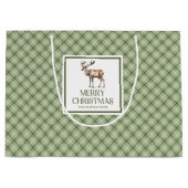 Rustic Minimal Christmas Gift Bag Earthy Neutrals Groot Cadeauzakje (Voorkant)