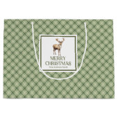 Rustic Minimal Christmas Gift Bag Earthy Neutrals Groot Cadeauzakje (Voorkant)