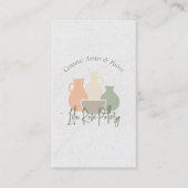 Rustic Minimal Pottery Photo Collage Business Card Visitekaartje (Voorkant)