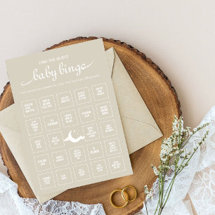Rustic minimal vind de gast baby bingospel kaart