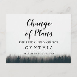  Rustic Minimalis Pine Trees Woodland Postponed Briefkaart