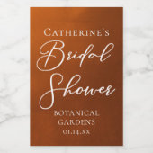 Rustic Minimalist Bridal Shower Personalized Mini Wijn Etiket (Enkel label)