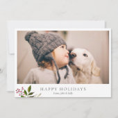 Rustic Minimalist Holiday-fotokaart Feestdagenkaart (Voorkant)