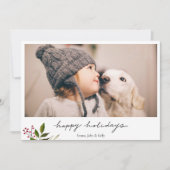 Rustic Minimalist Holiday-fotokaart Feestdagenkaart (Voorkant)