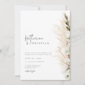 Rustic Minimalist Modern Photo Wedding Invitation Kaart (Voorkant)