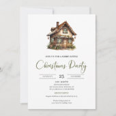 Rustic Minimalist Neutral Earthy Cozy Xmas Party  Kaart (Voorkant)
