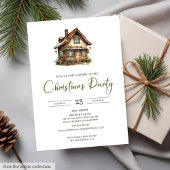 Rustic Minimalist Neutral Earthy Cozy Xmas Party  Kaart