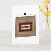 Rustic Minimalist Simplify Word Art Sign Kaart (Gele Bloem)