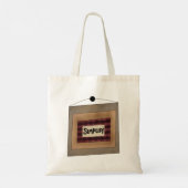 Rustic Minimalist Simplify Word Art Sign Tote Bag (Achterkant)