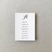 Rustic Minimalistic Calligraphy Seating Chart Card Kaart