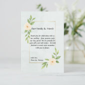 Rustic Minimalistische Elegante Bedankkaart (Staand voorkant)