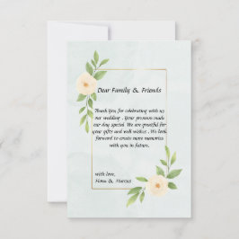 Rustic Minimalistische Elegante Bedankkaart