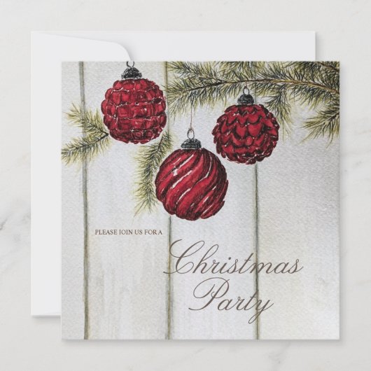 Rustic Minimalistische Kerstvakantiefeest Kaart (Voorkant)