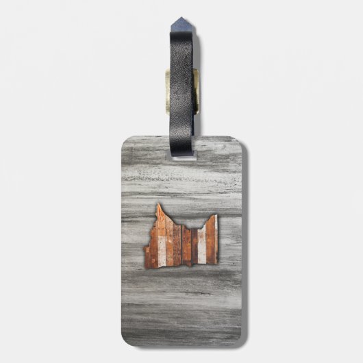 Rustic Minnesota Shape Bagagelabel (Achterkant verticaal)