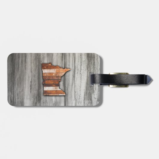 Rustic Minnesota Shape Bagagelabel (Achterkant horizontaal)