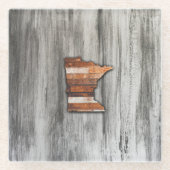Rustic Minnesota Shape Glazen Onderzetter (Voorkant)