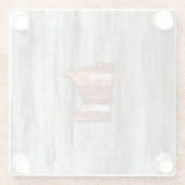 Rustic Minnesota Shape Glazen Onderzetter (Achterkant)
