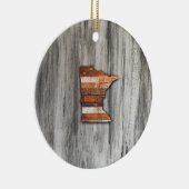 Rustic Minnesota Shape Keramisch Ornament (Rechts)