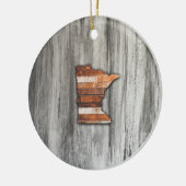 Rustic Minnesota Shape Keramisch Ornament (Links)