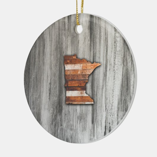 Rustic Minnesota Shape Keramisch Ornament (Links)