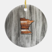 Rustic Minnesota Shape Keramisch Ornament (Achterkant)