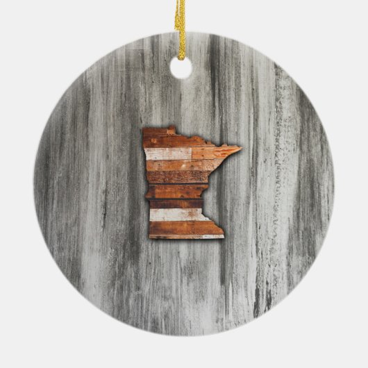 Rustic Minnesota Shape Keramisch Ornament (Achterkant)